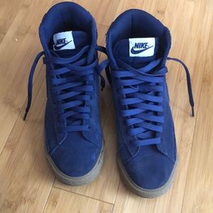 Navy Blue Nike High Tops